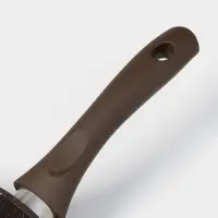 Сковорода KUKMARA &laquo;Мраморная&raquo;, d=28 см, пластиковая ручка, антипригарное покрытие, литой алюминий, коричневая