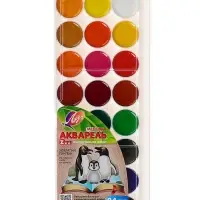 Акварель &laquo;Луч. ZOO&raquo;, 24 цвета, без кисти