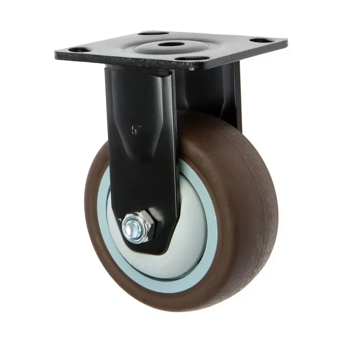 Колесо для транспортных тележек ТУНДРА, d=125 мм, на площадке, покрытие TPR=