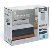 Кровать надувная QUEEN ULTRA с изголовьем 152&times;236&times;86 см, со встроенным насосом, 64448ND INTEX
