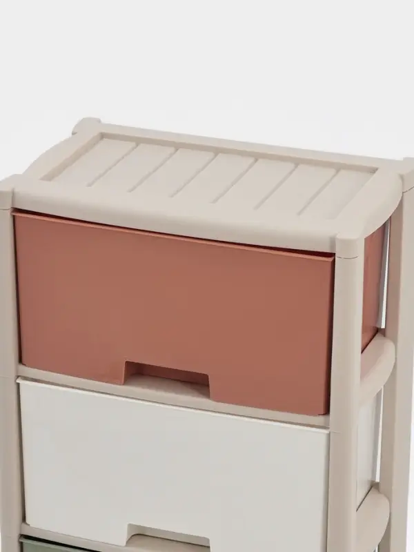 Комод 4-х секционный &laquo;Колорит&raquo;, пластик, 47.5&times;30&times;94 см, МИКС