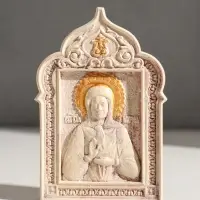 Икона &laquo;Святая Матрона&raquo;, с подвесом, 12&times;8&times;2 см, гипс, роспись