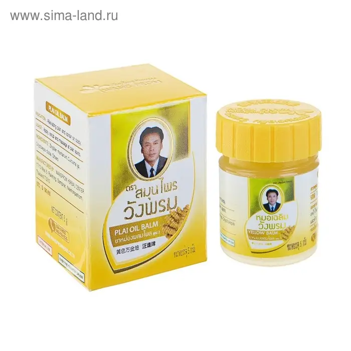 Фитобальзам для тела WangProm жёлтый от мышечной боли, 5 г.