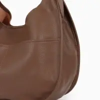 Сумка - мешок женская TEXTURA, на магните, с косметичкой, 34&times;12&times;27 см, коричневая