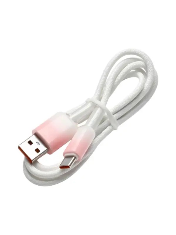Кабель Type-C-USB, 2 А, 1 м, TPE, белый
