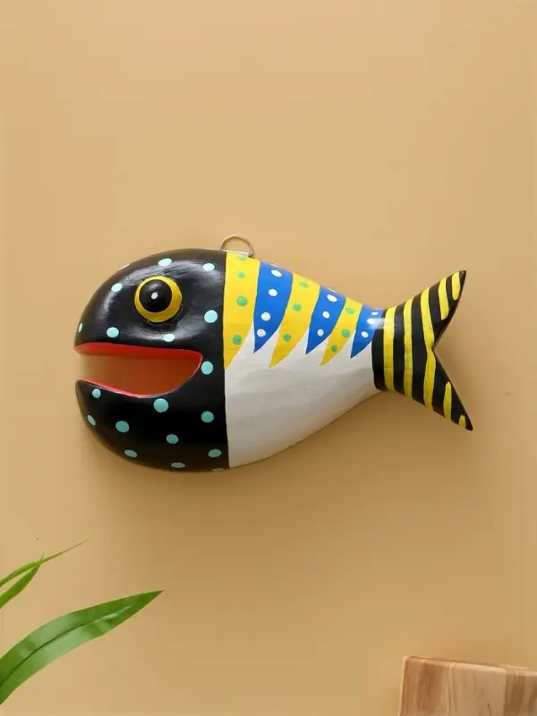 Панно  Панно "Рыба-хищник" дерево 20х12х4 см, цв. разноцветный