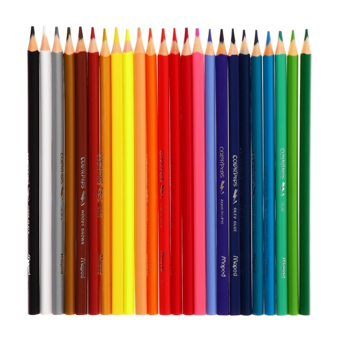 Карандаши пластиковые 24 цвета Maped PULSE, в картонной коробке, европодвес Карандаши пластиковые 24 цвета Maped PULSE, в картонной коробке, европодвес