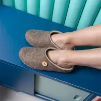 Домашние валенки Step, серо-коричневые (натуральные), размер 35