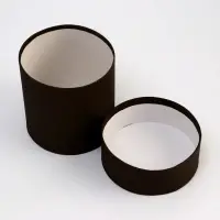 Коробка подарочная круглая, шляпная, чёрная, 10&times;10 см