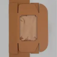 Коробка самосборная с окном, бурая, 31 х 22 х 9,5 см