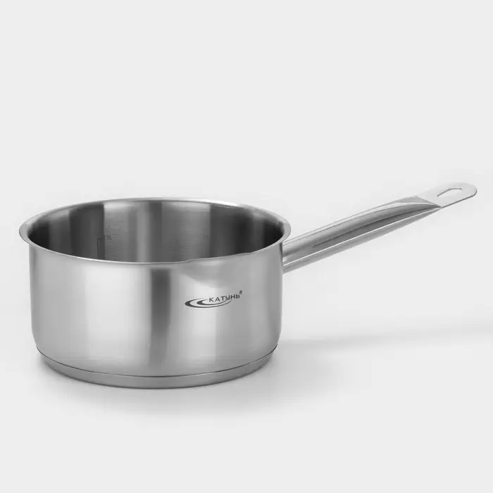 Ковш Катунь &laquo;Общепит&raquo;, 2.1 л, d=18 см, h=9 см, капсульное дно, индукция, нержавеющая сталь
