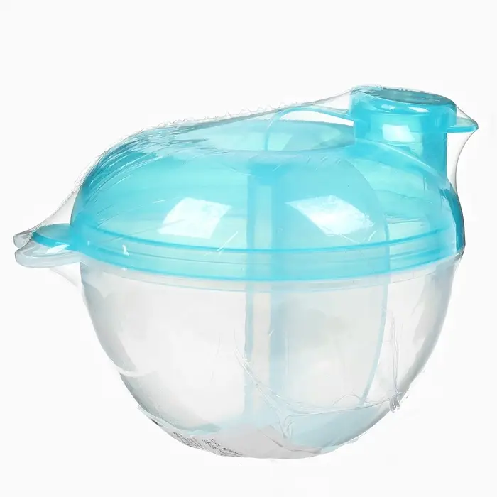 Контейнер для хранения детского питания, 3 секции по 60 мл., 9.5&times;8.5 см, 180 мл., голубой