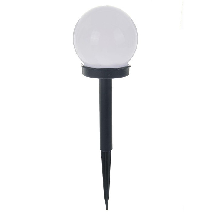 Садовый светильник на солнечной батарее «Малый шар», 10×32×10 см, 1 LED, свечение белое
