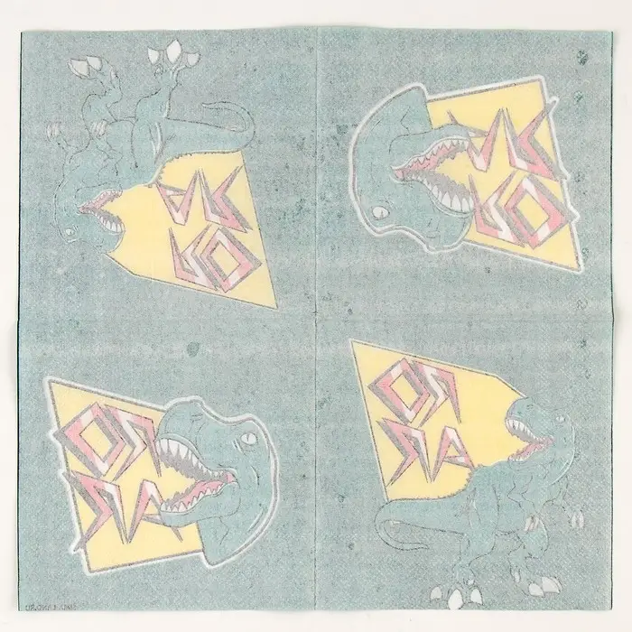 Салфетки бумажные 25×25 см «Дино», набор 20 шт.