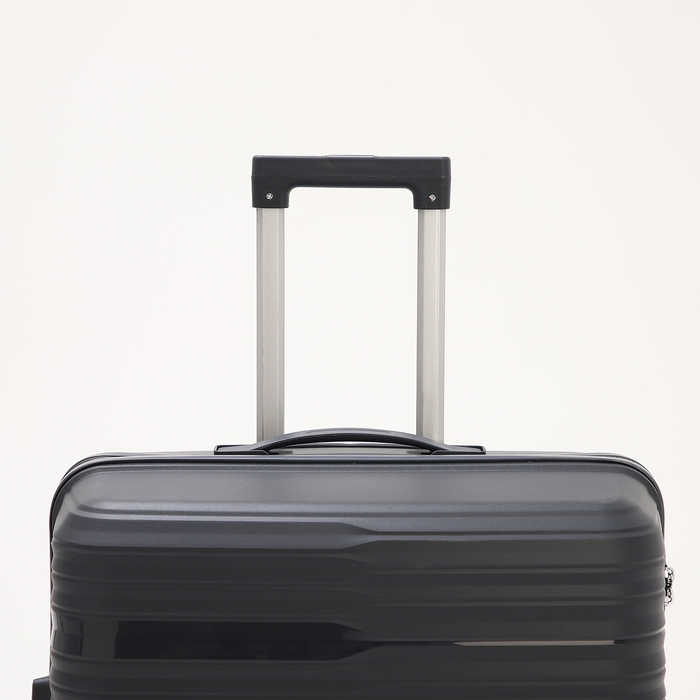 Чемодан большой 100 л (L), отдел на молнии, кодовый замок, 4 колеса, цвет тёмно-серый Чемодан большой 100 л (L), отдел на молнии, кодовый замок, 4 колеса, цвет тёмно-серый