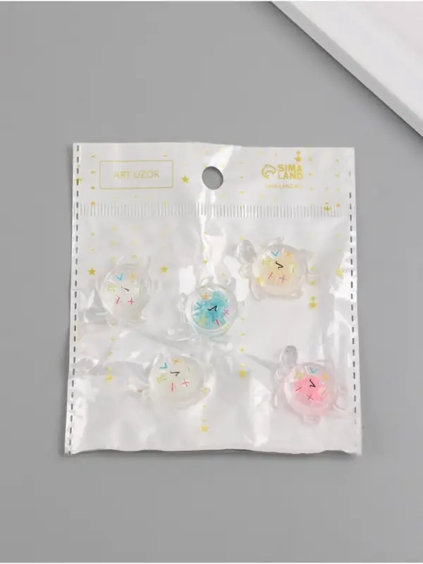 Подвеска для творчества акрил Подвеска для творчества акрил "Улыбчивая черепашка" светится в темноте МИКС 3х2х1 см