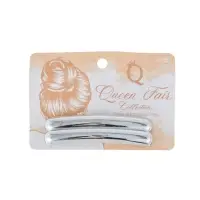 Заколка - автомат для волос QF &laquo;Рокси&raquo; полосы, 7 см, серебро