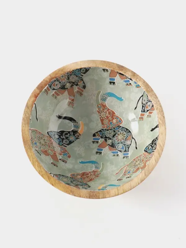 Миска &laquo;Мудрый слон&raquo;, 17.5&times;17.5&times;6.5 см, дерево манго