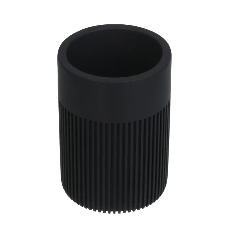 Стакан для ванной комнаты тм VETTA Модена, полирезин, серый, 7x7x10см