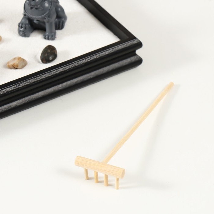 Сад камней Дзен  Сад камней Дзен "Каменный лев" песок 24х24х10,5 см