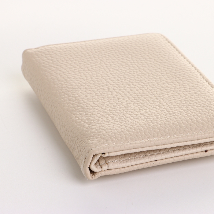 Кошелёк женский на кнопке, цвет бежевый
