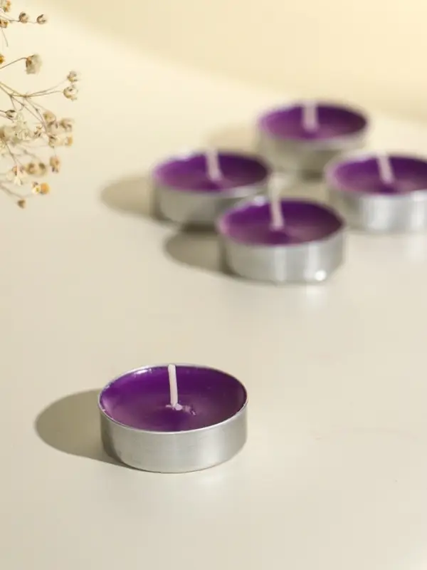 Набор свечей ароматических чайных &laquo;Горная лаванда&raquo;, в подарочной коробке, 6 шт.