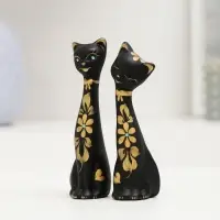 Фигура "Love Коты" набор 2шт черные 4х4х11см