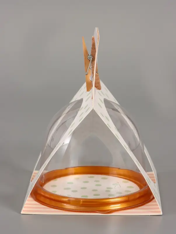 Коробка подарочная с куполом &laquo;Горошек мятный&raquo;, 11.5&times;12&times;15.5 см