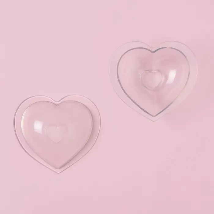 Набор молдов для заливки 3D Доляна &laquo;Сердца&raquo;, 3 шт., 11.2&times;10.5&times;9.5 / 9&times;7.7&times;6.5 / 7&times;5.5&times;4.5 см, пластик, прозрачный
