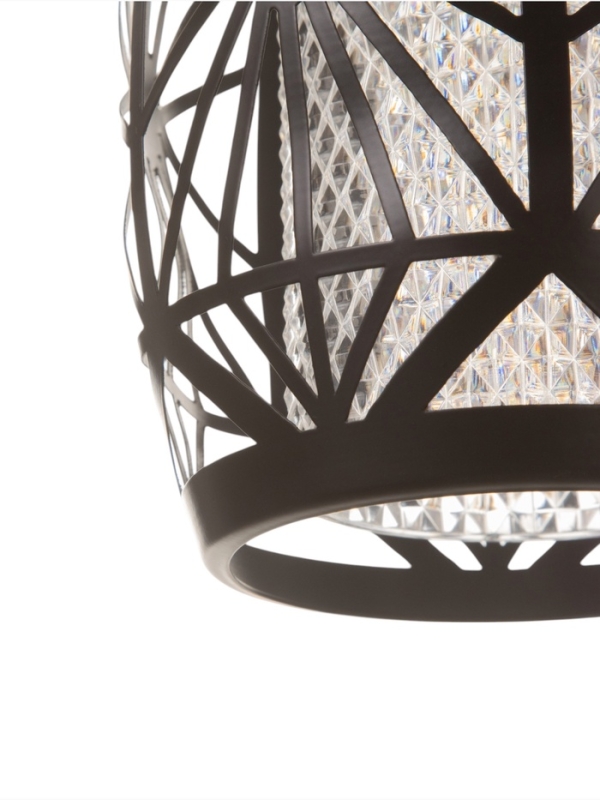 Светильник "Цветок" 1х40Вт Е27 черный/золото 14х14х19+100см