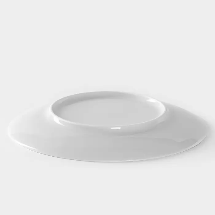 Тарелка Добрушский завод &laquo;Бельё&raquo;, d=20 см, фарфор, белая