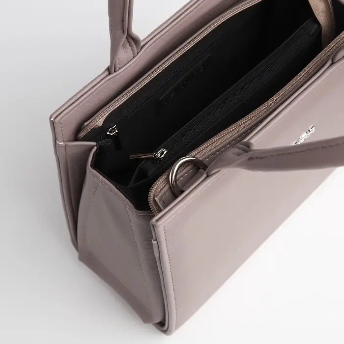 Сумка женская тоут TEXTURA на молнии, 22&times;11&times;22 см, капучино