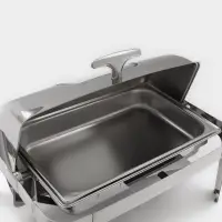 Мармит Hanna Kn&ouml;vell, 64&times;46&times;44 см, откидывающаяся крышка, с окном, нержавеющая сталь, серебристый