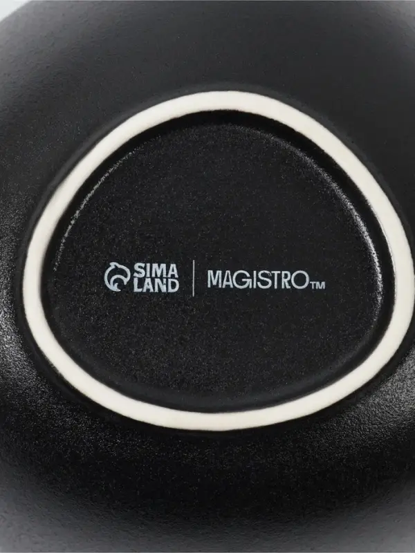 Салатники Magistro Carbon, набор 2 шт.,15.5&times;13.5 см, фарфор, чёрный