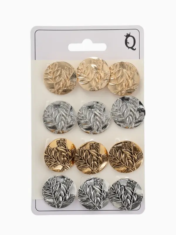 Брошь "Конгреф" листья,  (фас 12шт), цвет МИКС