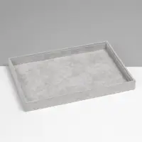 Подставка для украшений QF, 12 ячеек, флок, 35&times;24&times;3 см, серая