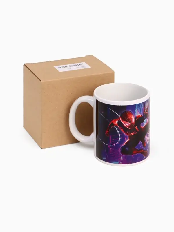 Кружка керамическая в коробке «Человек Паук неон», 320 мл