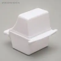 Кормушка для птиц, 7.5&times;5.5&times;9 см, внутренняя, пластик, белая