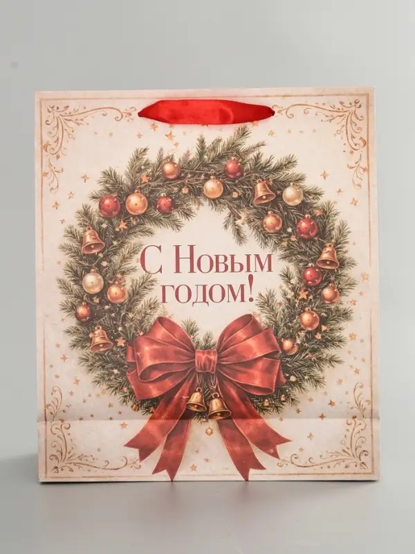 Пакет подарочный &laquo;Новогодняя пора&raquo;, 26&times;30&times;9 см, набор 3 шт.