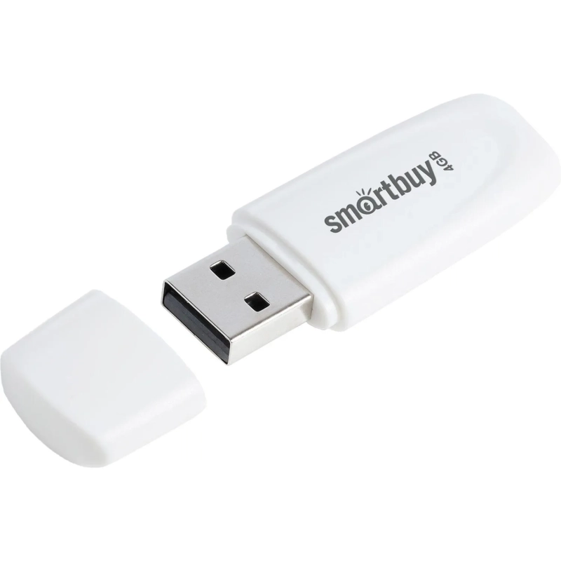 Флеш-память SmartBuy UFD 2.0 004GB Scout White (SB004GB2SCW)