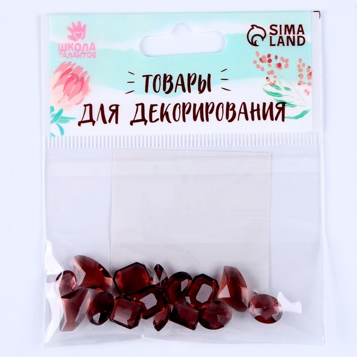 Камешки декоративные для творчества, набор 15 шт., цвет карамель, камни — от 6 до 14 мм Камешки декоративные для творчества, набор 15 шт., цвет карамель, камни — от 6 до 14 мм