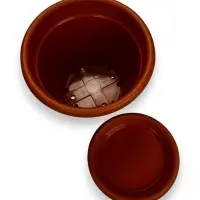 Горшок для цветов с поддоном &laquo;Борнео&raquo;, 25.8 л, пластиковый, цвет терракотовый