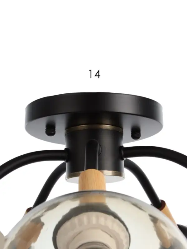 Люстра потолочная BayerLux &laquo;Гундер&raquo;, 5хЕ27, 40 Вт, черный, 57&times;57&times;25 см