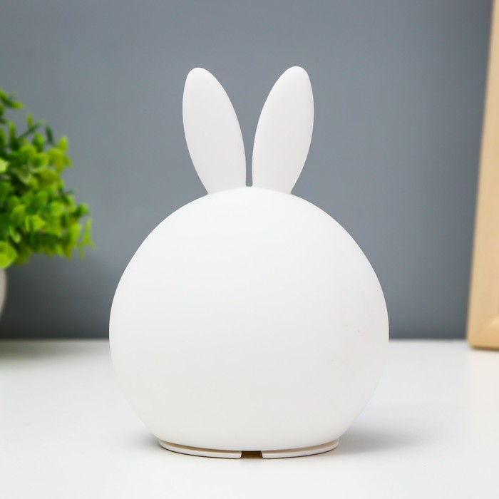 Ночник силикон  Ночник силикон "Антистресс Мякиш Зайчонок" 4хLED USB 16х11х10,5 см