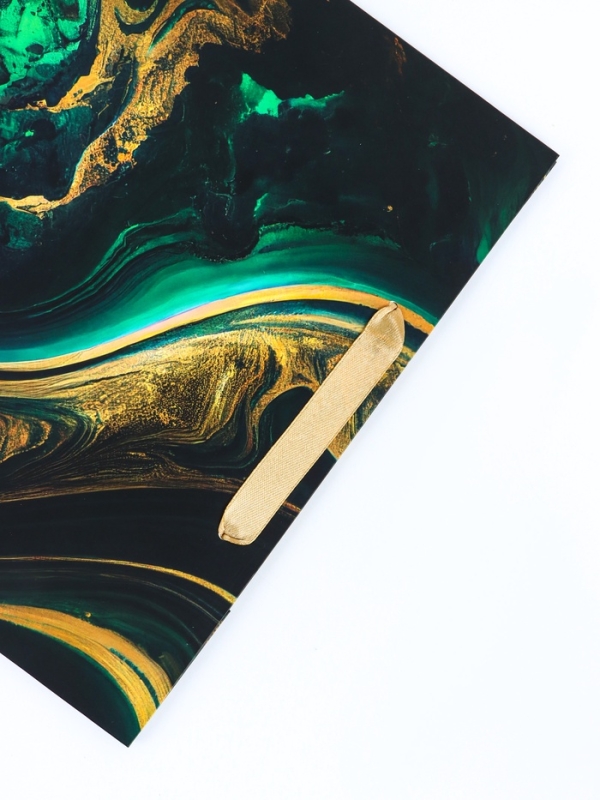 Пакет подарочный ламинированный вертикальный «Мрамор», M 26 × 32 × 12 см