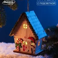 Ёлочная игрушка &laquo;Радостный пряник&raquo; 12&times;9 см, подвеска, от батареек AG10&times;3, свечение тёплое белое