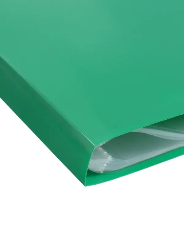 Папка с 40 вкладышами А4, 500 мкм, Calligrata, текстура &laquo;песок&raquo;, зелёная