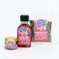 Набор: чай варенье бальзам "8 марта" в пакете