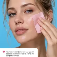 Матирующие салфетки с экстрактом малины, 50 шт., PICO MICO