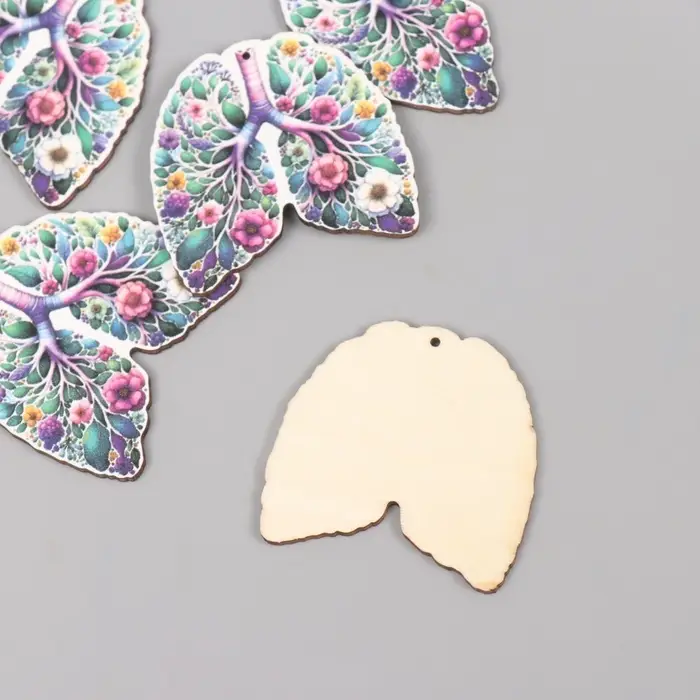 Декор для творчества дерево Декор для творчества дерево "Лёгкие. Цветы" 4,2х4,4х0,3 см